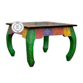 Pandora Hand Painted Indian Opium Colored Coffee Table Multicolour